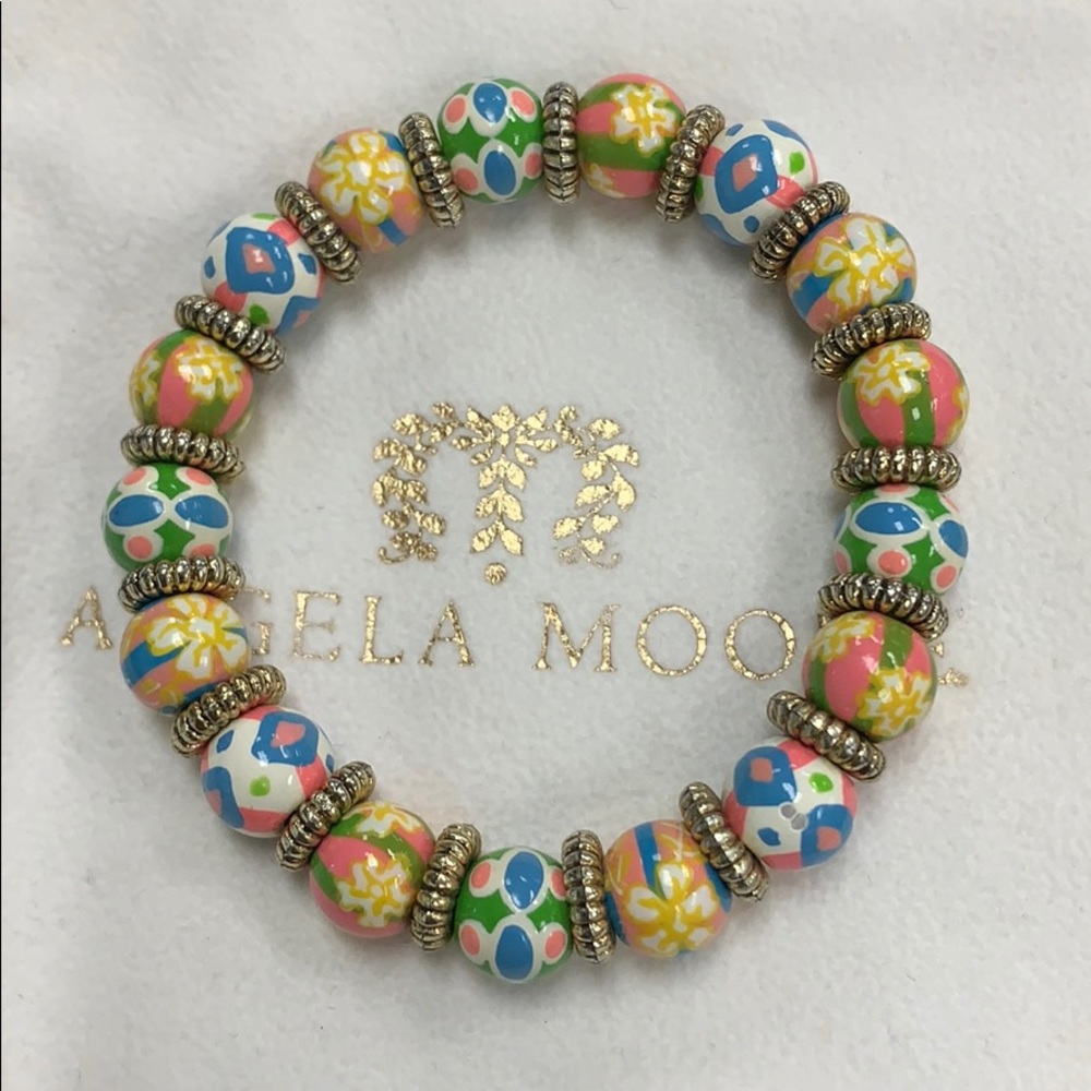 Hand-painted Angela Moore bracelet - small bead